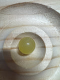 Loose Yellowish-green Hetian jade bead 12mm 1pcs