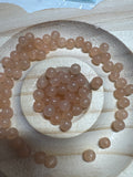 Loose lotus pink Hetian Jade beads 4mm 30pcs
