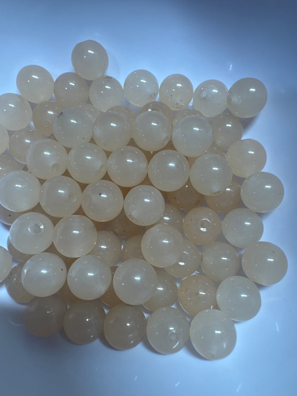 Loose lotus pink Hetian Jade beads 8mm 25pcs